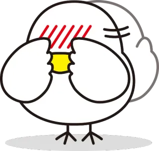 😳 pássaro, pato, pintinho, animal, fofo, kawaii, desenho animado telegram sticker