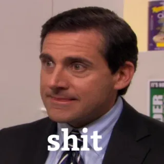 😶 Michael Scott The Office shit the office, michael scott, tai, acara tv, meme whatsapp sticker