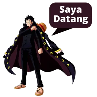 😎 Monkey D. Luffy One Piece Saya Datang luffy, one piece, anime, manga, pirat, strohhut telegram sticker