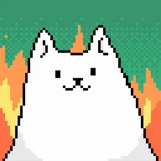 Pixel Cat by @mikkel_18dobrihlis whatsapp stickers