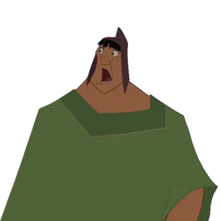 😦 Kuzco The Emperor's New Groove desenho animado, disney, a nova onda do imperador, kuzco, chocado telegram sticker