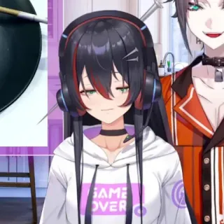 👻 GAME OVER Anime, Game Over, Hoodie, Schattig whatsapp sticker