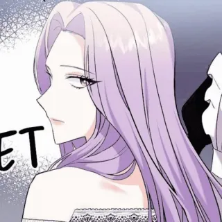 ✨ ET femme, cheveux violets, style anime, dessin animé, illustration, profil telegram sticker