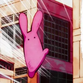 🇯🇪 Hanako-kun Toilet-bound Hanako-kun anime, pink, bunny, character, cartoon telegram sticker