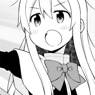 👈 anime, manga, girl, cute, surprised, cartoon whatsapp sticker