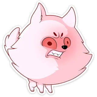 😡 หมา, โกรธ, การ์ตูน, สัตว์, สติกเกอร์, สัตว์เลี้ยง, ความก้าวร้าว telegram sticker
