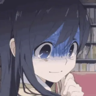 🚀 anime, girl, nervous, concerned, manga, worried telegram sticker