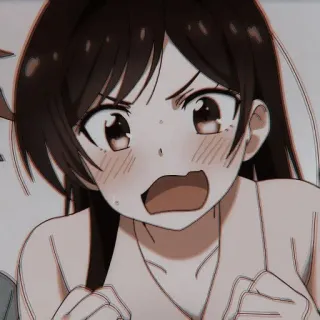 ⛓ Anime, Ragazza, Cartone animato, Manga, Espressione, Chibi telegram sticker