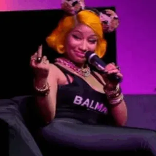 🥀 BALMA Nicki Minaj, dedo do meio, ofensivo, cantora, rapper telegram sticker