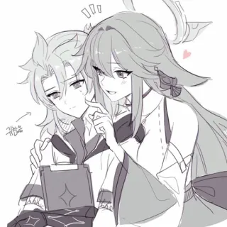 🍡 귀여워 anime, cartoon, cute, kawaii, couple, illustration telegram sticker