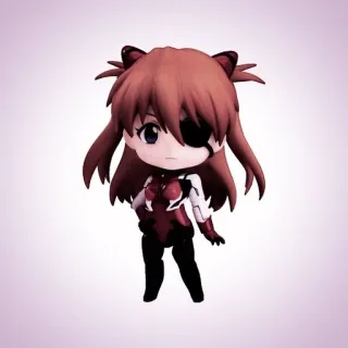 🎪 Asuka Langley Soryu Neon Genesis Evangelion anime, chibi, figure, manga, asuka langley soryu, evangelion telegram sticker