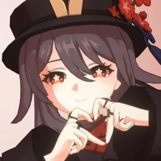 💗 Hu Tao Genshin Impact Anime, Videospiel, Charakter, Süß, Mädchen telegram sticker