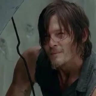 😊 Daryl Dixon The Walking Dead Daryl Dixon, The Walking Dead, Série de TV, Apocalipse zumbi, Personagem telegram sticker
