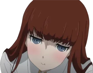 😠 Kurisu Makise Steins;Gate 애니메이션, 여자, 캐릭터, 슈타인즈 게이트, 크리스, 마키세 telegram sticker