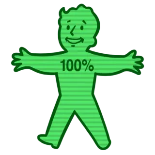 🙃 Vault Boy Fallout 100% Videospiel, Gesundheit, Cartoon, Fallout telegram sticker