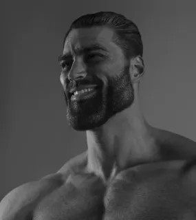 😄 man, face, expression, portrait, muscle, strong, gigachad, internet meme telegram sticker