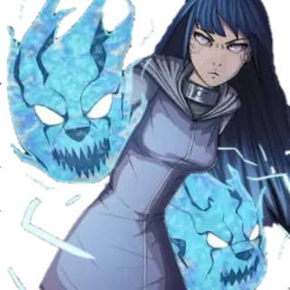 👹 Hinata Naruto 애니메이션, 히나타 휴가, 나루토, 백안, 닌자, 여성 telegram sticker