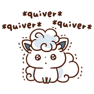 🥺 *quiver* *quiver* *quiver* cute, animal, quiver, fluffy, cartoon telegram sticker