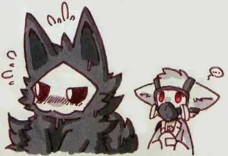 💉 furry, cute, gas mask, cartoon, animal telegram sticker