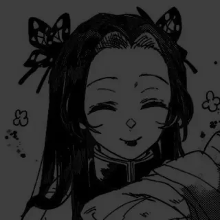 🌸 Kanao Tsuyuri Demon Slayer Kanao Tsuyuri, Demon Slayer, Anime, Manga, Kupu-kupu, Tersenyum, Imut whatsapp sticker