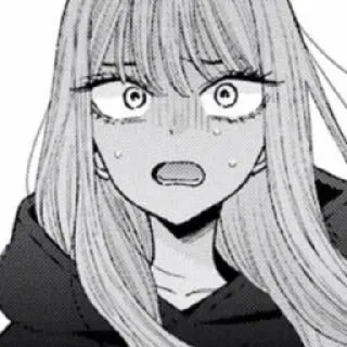 😰 Anime, Manga, Femme, Choquée, Expression, Portrait telegram sticker