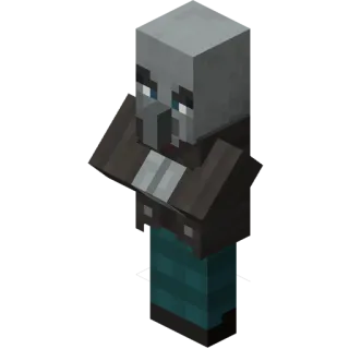 😈 Pillager Minecraft jeu, méchant, créature, mob whatsapp sticker