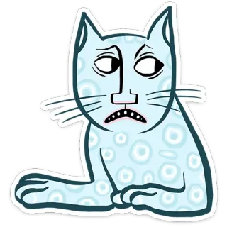 😺 gato, animal, pegatina, lindo, dibujos animados, ilustración, divertido, mascota telegram sticker