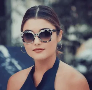 😎 woman, sunglasses, portrait, person, female, jewelry, earrings telegram sticker