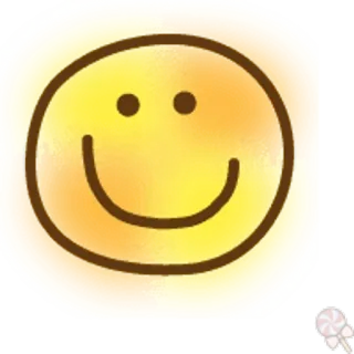 🍥 Faccina, Felice, Emoji, Cartone animato, Giallo telegram sticker