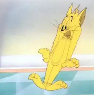 😾 Tom Cat Tom and Jerry Мультфильм, Кот, Смешной, В шоке, Анимированный, Том и Джерри telegram sticker