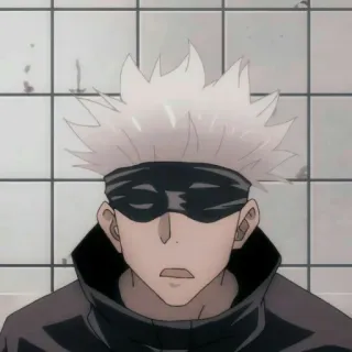 😏 Satoru Gojo Jujutsu Kaisen anime, manga, gojo, satoru, blindfold telegram sticker