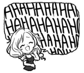 😆 HAHAHAHAHA ridere, chibi, cartone animato, anime, risata, felice whatsapp sticker