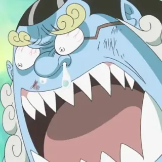 🏴‍☠️ Jinbe One Piece Аниме, Плачет, Персонаж, Джимбей, Ван Пис telegram sticker