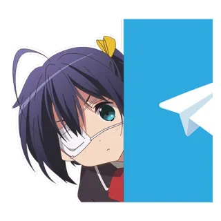 😐 Аниме, Девушка, Telegram, Стикер whatsapp sticker