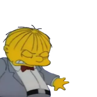 💔 Ralph Wiggum The Simpsons Ralph Wiggum, The Simpsons, Cartoon, Angry, Frustrated telegram sticker