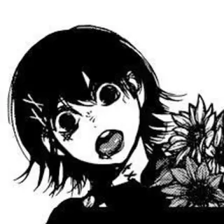 🌟 anime, manga, donna, fiori telegram sticker