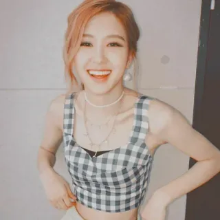 🌹 Rosé cantante, kpop, Rose, Blackpink, celebridad, mujer, sonrisa whatsapp sticker