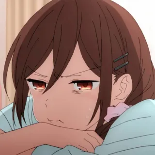 🍥 anime, garota, desenho animado, triste, frustrado(a), cansado(a) telegram sticker