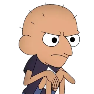 🫤 cartoon, character, bald whatsapp sticker