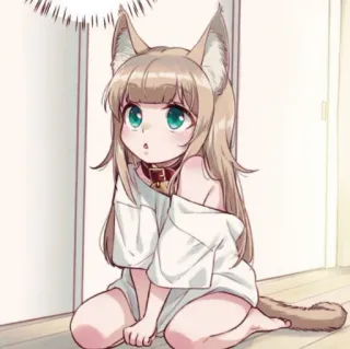 🧸 Anime, Neko, Manga, Kawaii, Carino whatsapp sticker