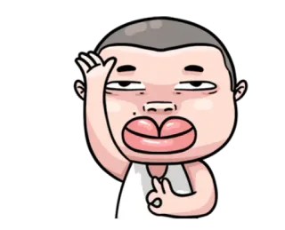👋 personaje, gesto, ofensivo, persona, dibujos animados whatsapp sticker