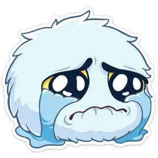 😭 伤心, 哭, 情绪化, 眼泪, 可爱 telegram sticker