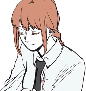 😊 Makima Chainsaw Man Anime, Manga, Chainsaw Man, Makima, Personnage, Art telegram sticker