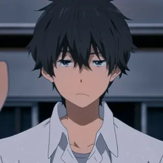 😑 Anime, Chico, Adolescente, Retrato, Dibujos animados, Manga whatsapp sticker