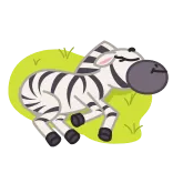 😠 zebra, animal, cartoon, cute, striped, mammal telegram sticker