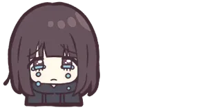 😢 грустный, аниме, плач, мультфильм, слезы telegram sticker