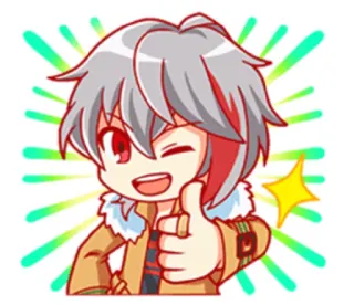 👌 Anime, Pouce levé, Personnage, Dessin animé, Kawaii telegram sticker