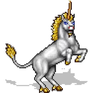 🦄 unicorn, fantasy, pixel art, mythical creature telegram sticker