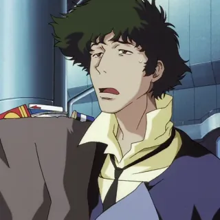 🚬 Spike Spiegel Cowboy Bebop Anime, Spike Spiegel, Cowboy Bebop, Personagem, Desenho animado, Série de TV whatsapp sticker