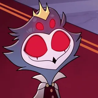 😃 Stolas Helluva Boss Cartoon, Dämon, Eule, Krone, Animation, Stolas, Helluva Boss telegram sticker
